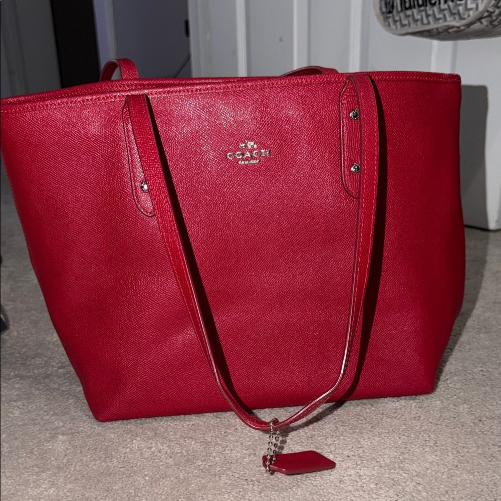 Coach Scarlet Leather Tote